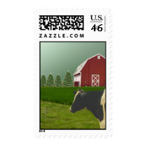 Angus Cow Christmas Postage