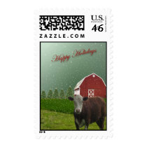 Angus Cow Happy Holidays? Postage