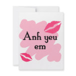 Anh yeu em - Vietnamese I love you Custom Announcements