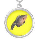 Anhinga Displaying Colorful Fish Personalized Necklace