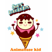 Animabase soft icecream Kid T-shirt by animabase Animabase soft icecream Kid T-shirt