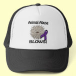 Animal Abuse Blows Awareness Design hats