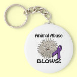 Animal Abuse Blows Awareness Design keychains