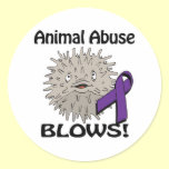 Animal Abuse Blows Awareness Design stickers
