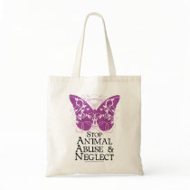 Animal Abuse Butterfly Canvas Bag