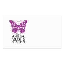 Animal Abuse Butterfly business cards by fightcancertees Animal Abuse Butterfly business cards