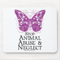 Animal Abuse Butterfly Mouse Pad