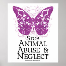Animal Abuse Butterfly Print