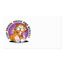 Animal Abuse Cat business cards by fightcancertees Animal Abuse Cat business cards