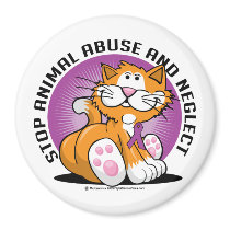 Animal Abuse Cat Fridge Magnets