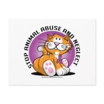 Animal Abuse Cat Postcard