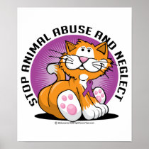 Animal Abuse Cat Print