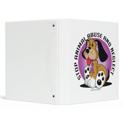 Animal Abuse Dog 3 Ring Binder by fightcancertees