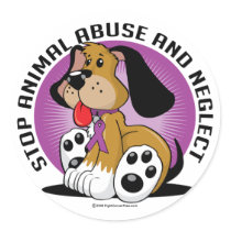 Animal Abuse Dog Sticker