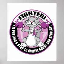 Animal Abuse Fighter Cat Poster