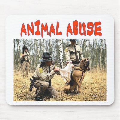 ANIMAL ABUSE MOUSE PAD by ALMOUNT