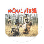 ANIMAL ABUSE ROUND STICKERS