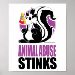 Animal Abuse Stinks Poster