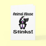 Animal Abuse Stinks Skunk Awareness Design cards
