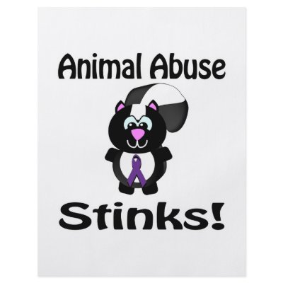 Animal Abuse Stinks Skunk Awareness Design Custom Flyer by super_shop