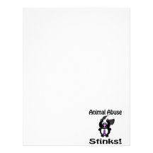 Animal Abuse Stinks Skunk Awareness Design Letterhead Design