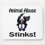 Animal Abuse Stinks Skunk Awareness Design mousepads