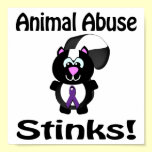 Animal Abuse Stinks Skunk Awareness Design posters