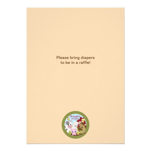 Animal Acres Farm Animal Baby Shower NEUTRAL AAK Custom Announcements