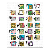Animal Alphabet Poster (small) posters