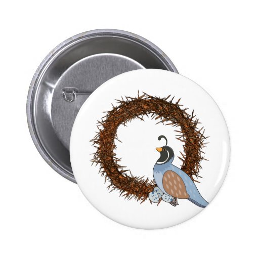 Animal Alphabet Quail Pin