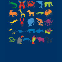 Animal Alphabet T-Shirt by wavehound Animal Alphabet T-Shirt