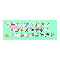 Animal Alphabets on green posters