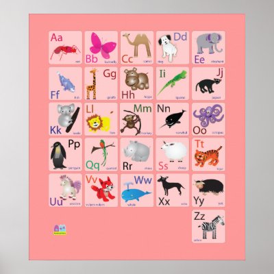 Animal Alphabets Posters by adellaandmella