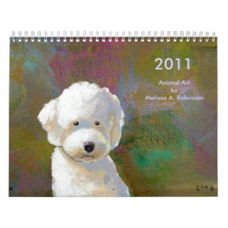 Animal art paintings 2011 colorful fun (Reissue) calendar