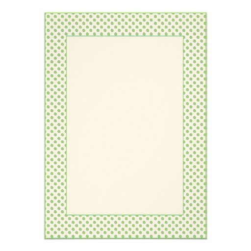 Animal Birthday Party Invitation Green Dot Border