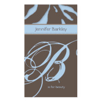 Animal Business Card Zebra Beauty Salon Blue Ta 2