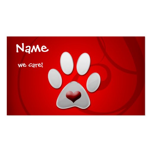 Animal Business Cards (front side)
