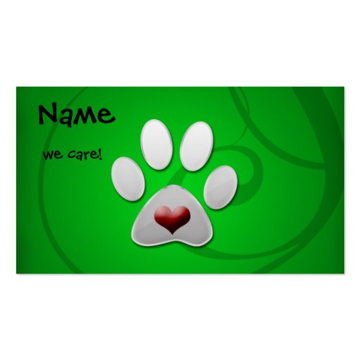 Animal Business Cards (front side)