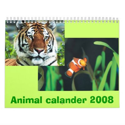 Animal calander 2008 wall calendars by pluisje