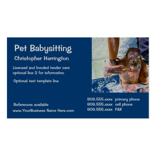 Animal Caretaker Business Card Templates
