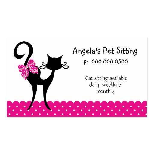 Animal Cat Sitter Business Card