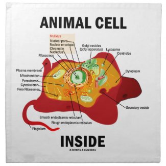 Animal Cell Inside (Biology Eukaryotic Cell) Napkins