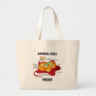 Animal Cell Inside (Eukaryote Cell Biology) Canvas Bags