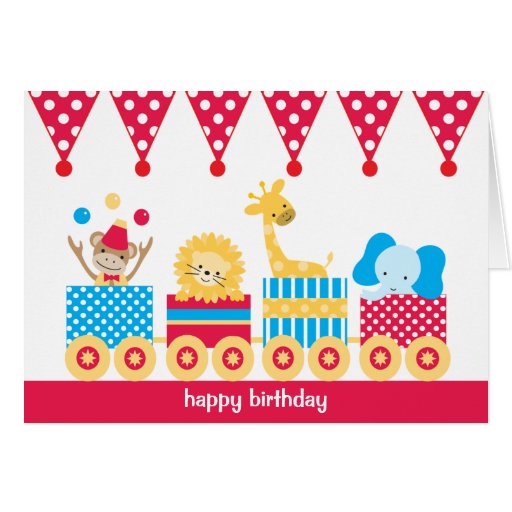 Animal Circus Train Note Cards