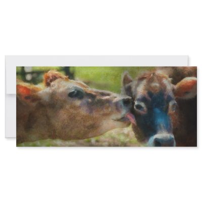 Animal - Cow - Let mommy clean that Custom Rack Cards by suburbanscenes