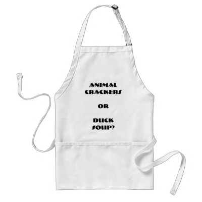 "Animal Crackers or Duck Soup?" Apron by thepaiger