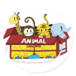 Animal Crackers Round Sticker