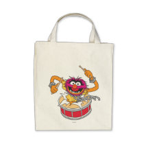 Animal Crashing Through Drums Canvas Bags