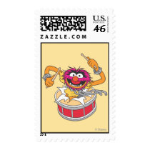Animal Crashing Through Drums Stamp