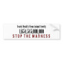 Animal Cruelty Statistics Bumper Sticker